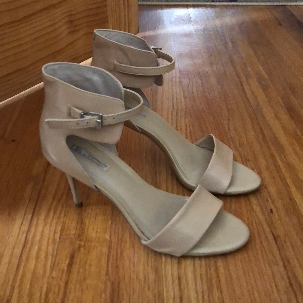 BCBG nude heel sandals